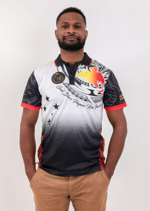 Unisex 50th Sublimation Polo - Gold Black