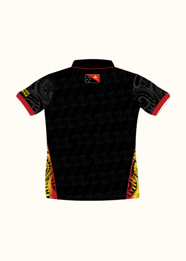 Kids Sublimation Polo - Gold Black - Image 2